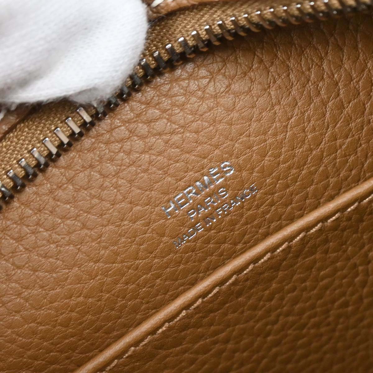Hermes Gold Taurillon Clemence Goodnews GM Shoulder Bag