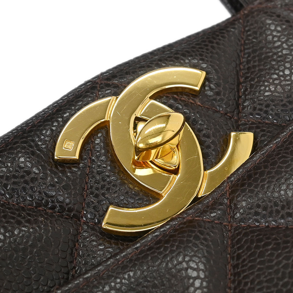 Chanel 1994-1996 Brown Calfskin Tote Handbag