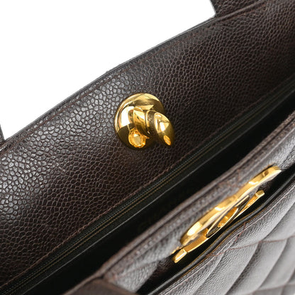 Chanel 1994-1996 Brown Calfskin Tote Handbag