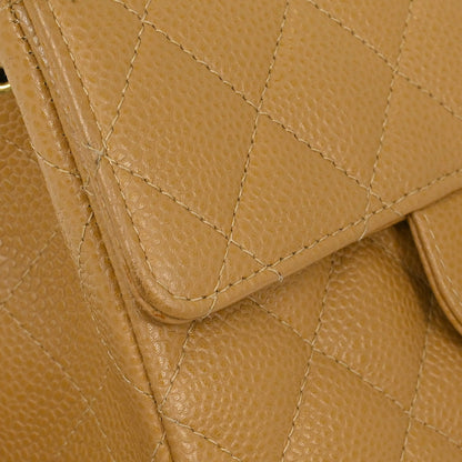 Chanel Beige Caviar Mini Classic Square Flap Bag