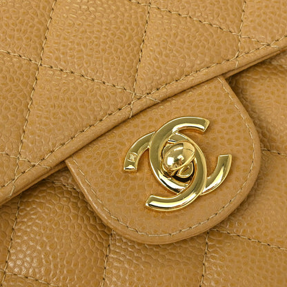 Chanel Beige Caviar Mini Classic Square Flap Bag