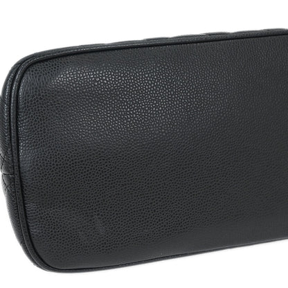 Chanel 2005-2006 Black Caviar Medallion Tote Handbag