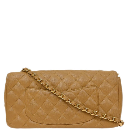 Chanel 2006-2008 Beige Caviar East West Shoulder Bag