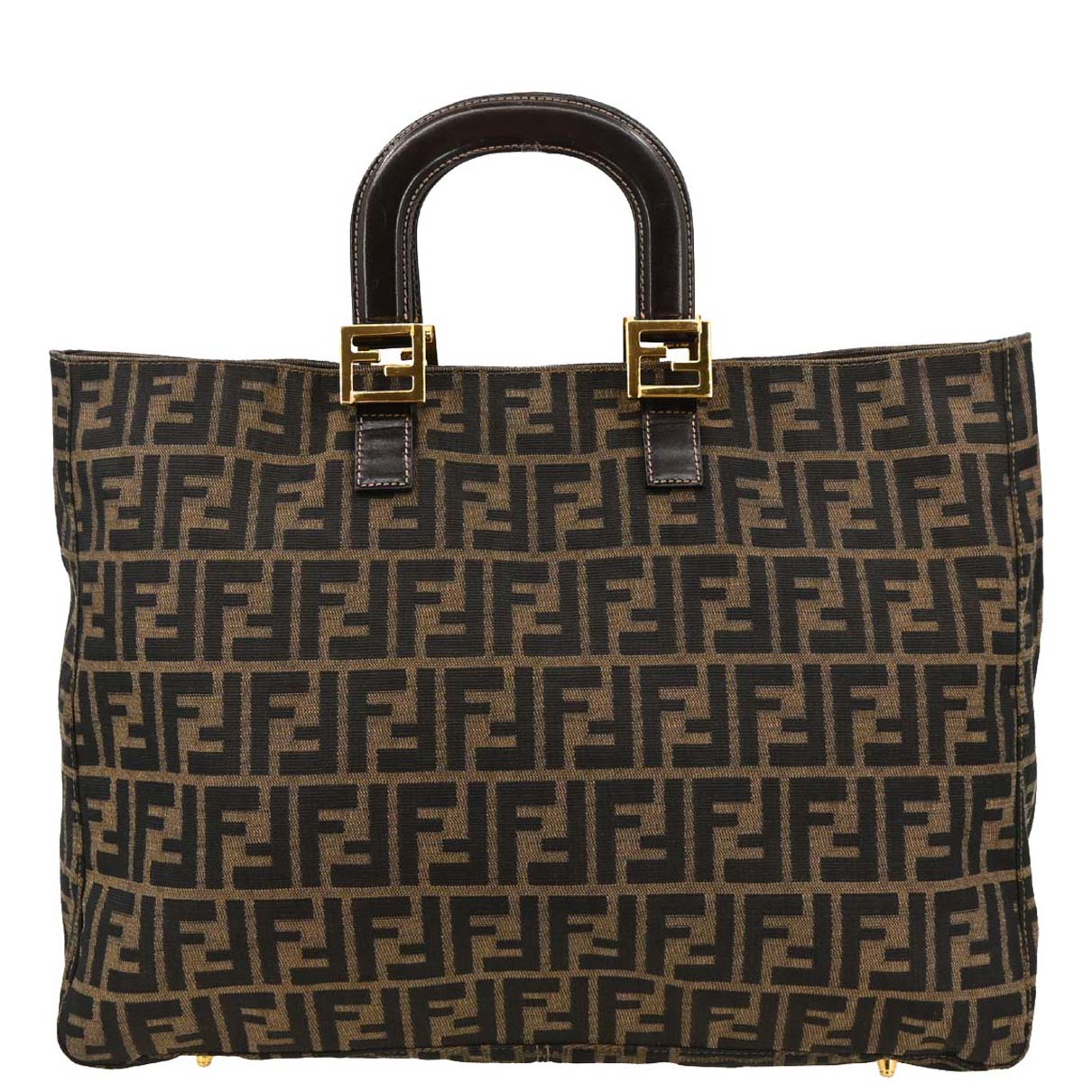 Fendi Brown Zucca Tote Handbag