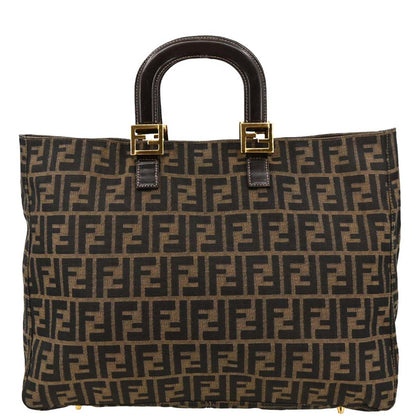 Fendi Brown Zucca Tote Handbag