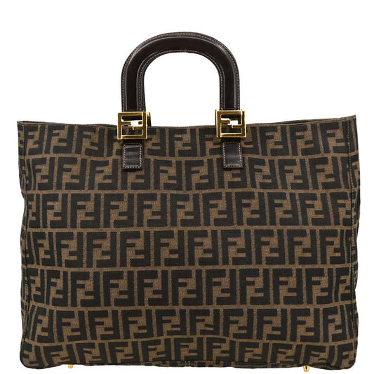Fendi Brown Zucca Tote Handbag