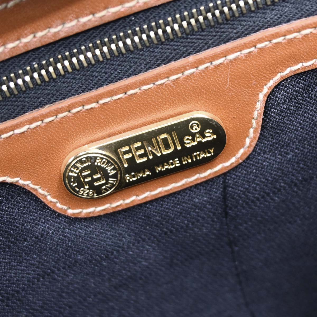 Fendi Brown Black PVC Pequin 3way Handbag Backpack