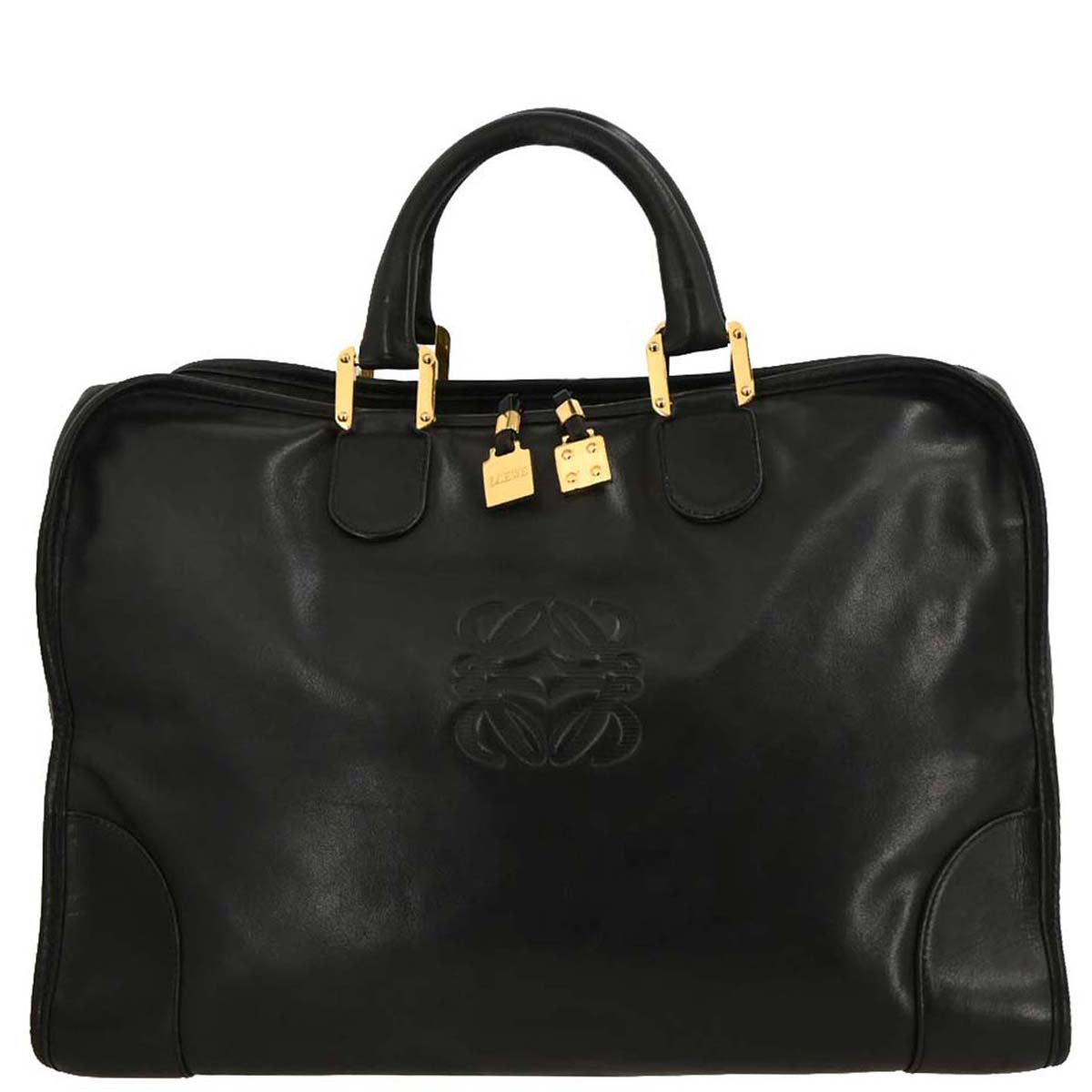 Loewe Black Leather Amazona 40 Handbag