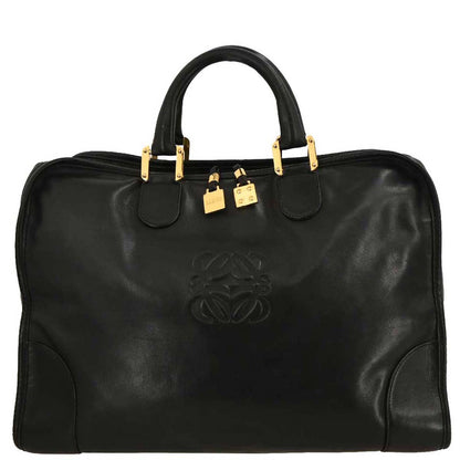 Loewe Black Leather Amazona 40 Handbag