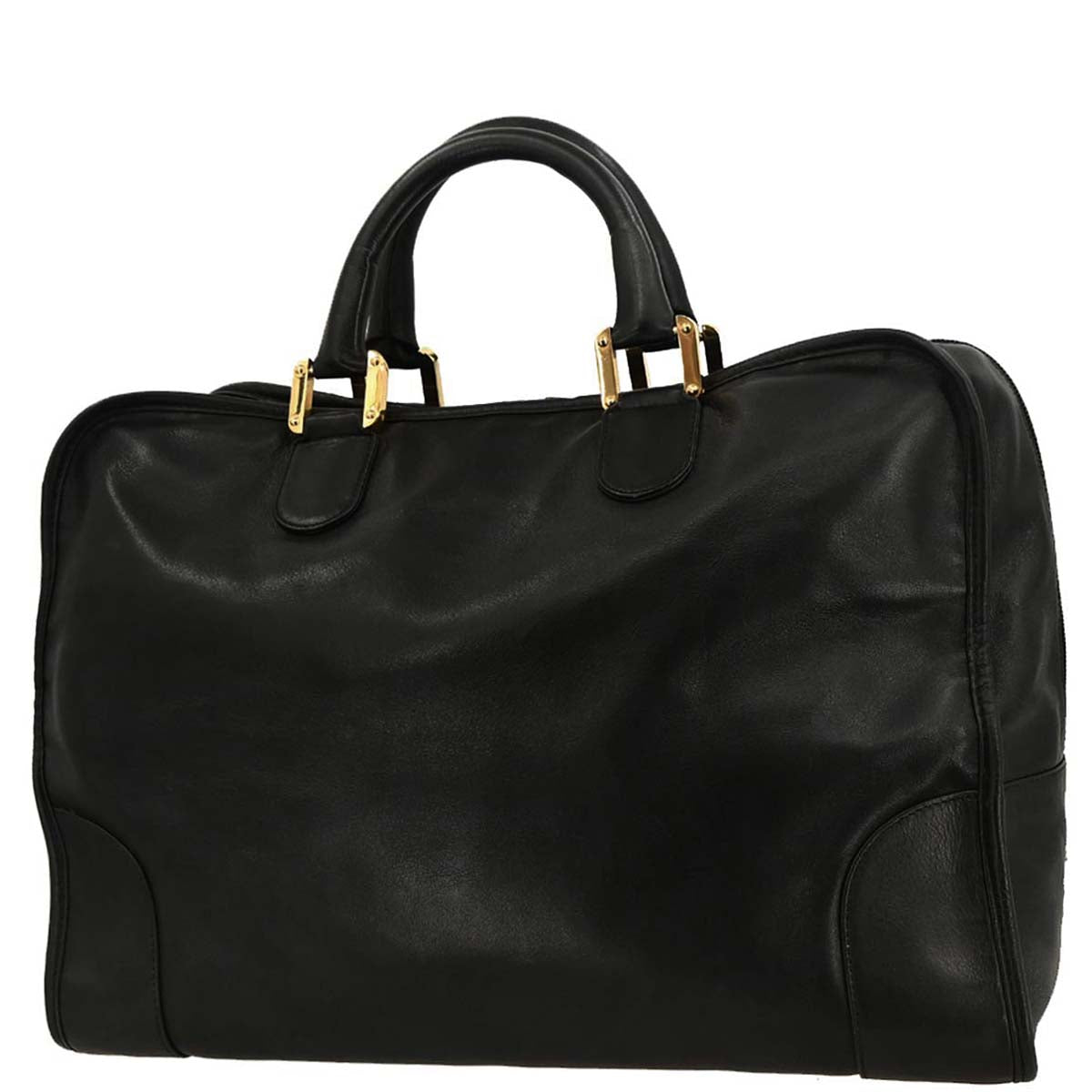 Loewe Black Leather Amazona 40 Handbag