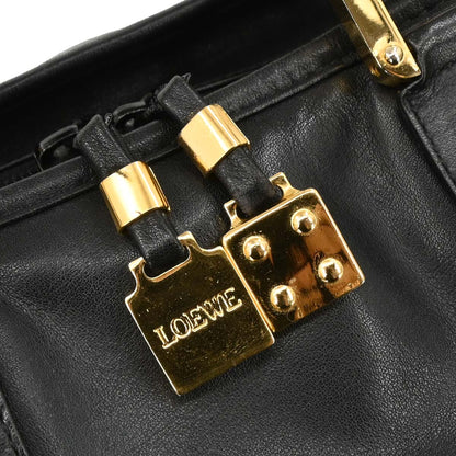 Loewe Black Leather Amazona 40 Handbag