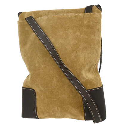Loewe Beige Suede Shoulder Bag