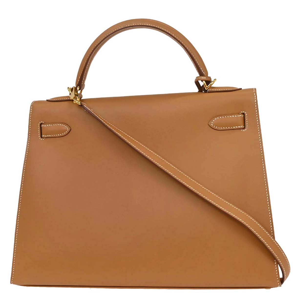 Hermes Natural Vache Kelly 32 Sellier Handbag