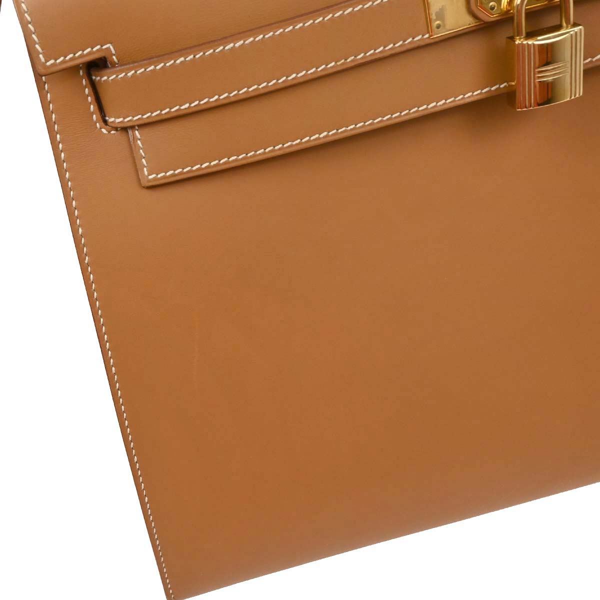 Hermes Natural Vache Kelly 32 Sellier Handbag