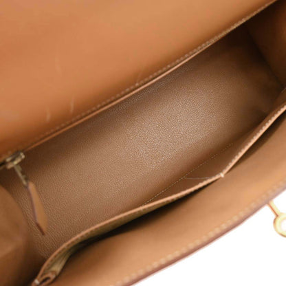 Hermes Natural Vache Kelly 32 Sellier Handbag