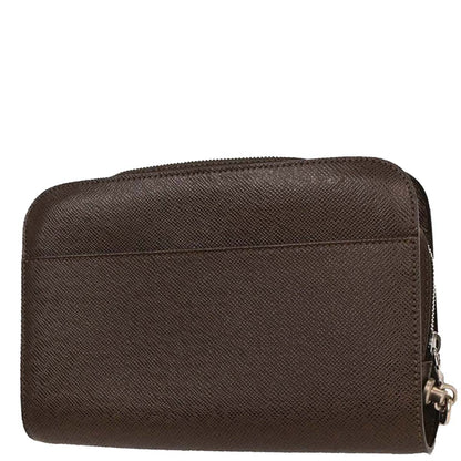 Louis Vuitton Brown Taiga Baikal Clutch Handbag M30188