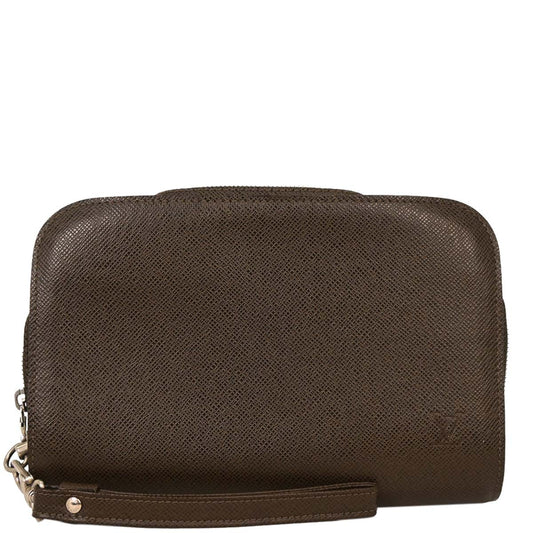 Louis Vuitton Brown Taiga Baikal Clutch Bag M30188