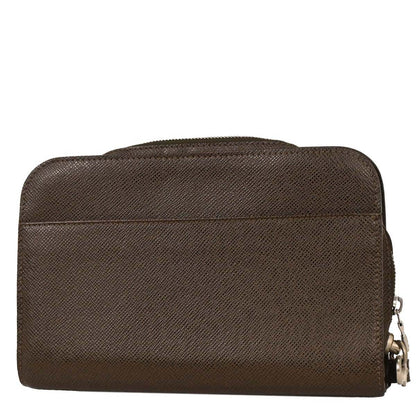 Louis Vuitton Brown Taiga Baikal Clutch Bag M30188