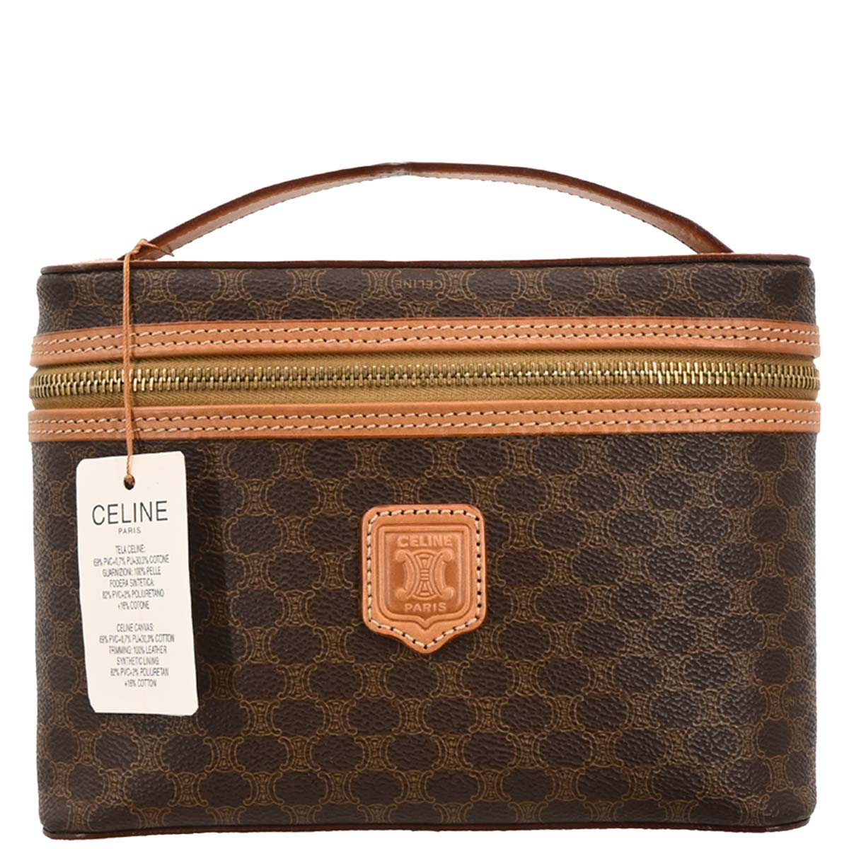 Celine Brown Macadam Vanity Handbag
