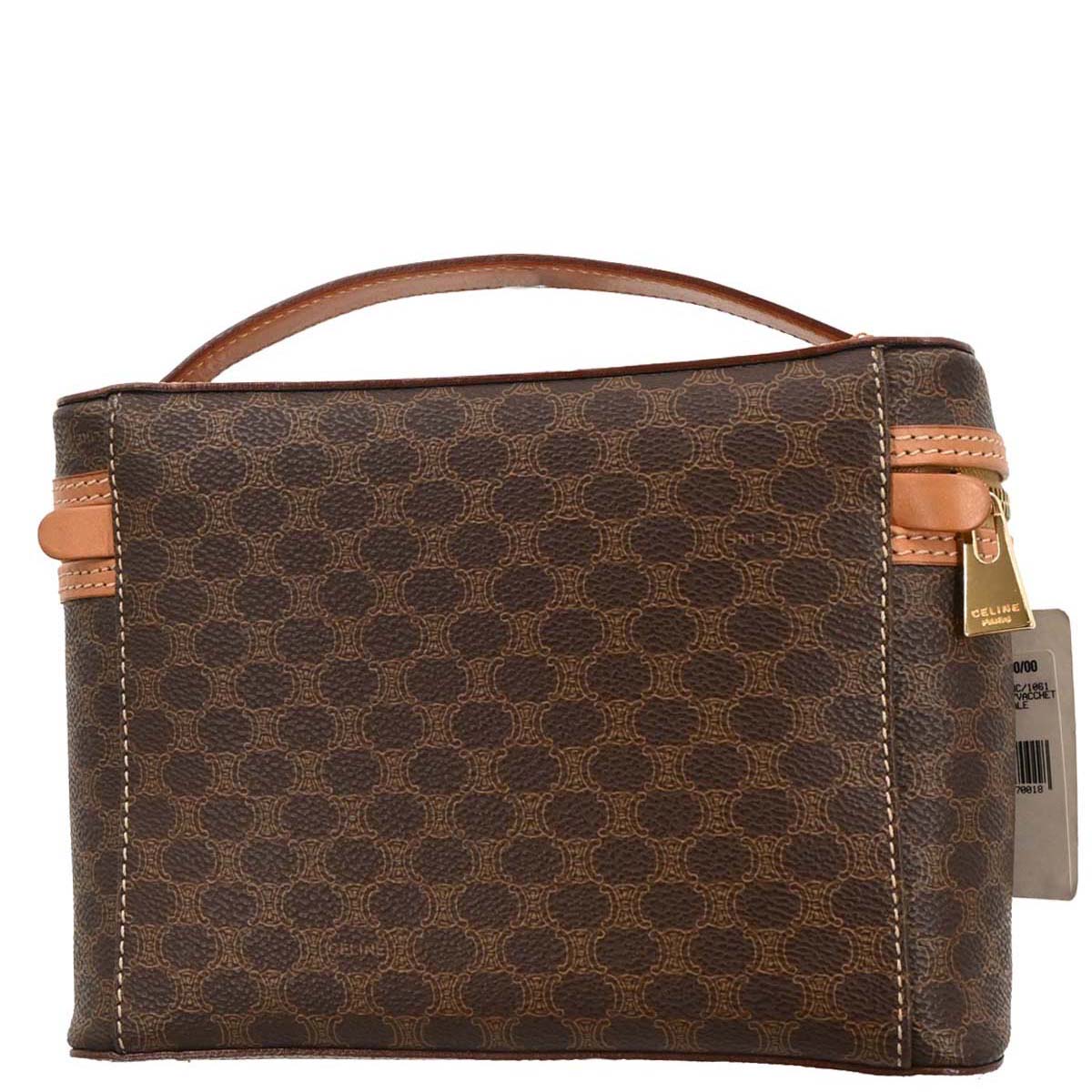 Celine Brown Macadam Vanity Handbag