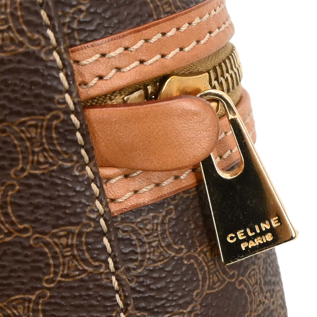 Celine Brown Macadam Vanity Handbag