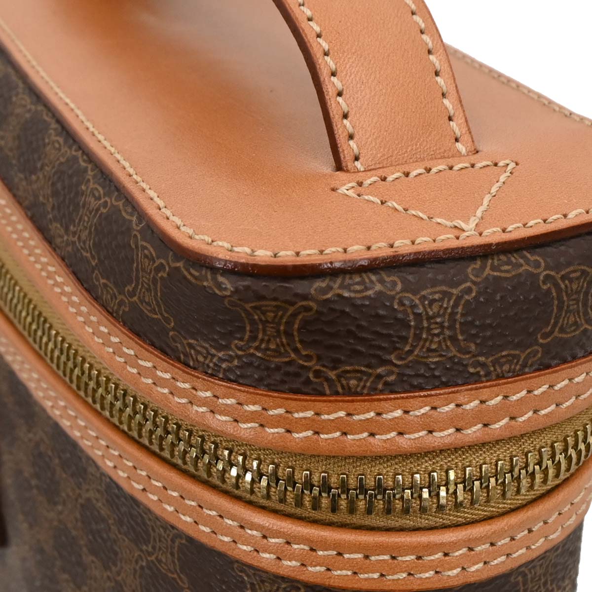 Celine Brown Macadam Vanity Handbag