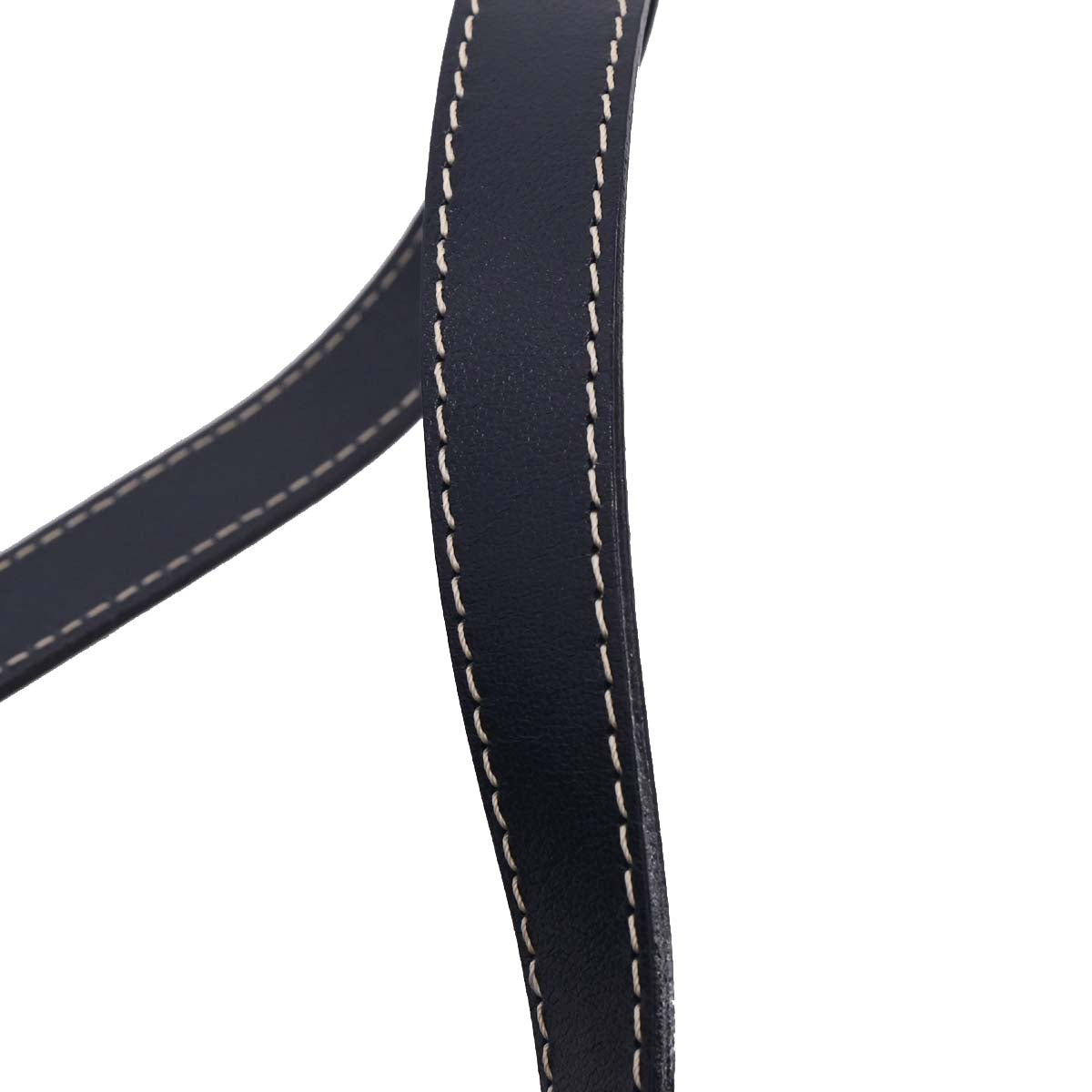 Yves Saint Laurent Navy Leather Y Cut Out Shoulder Bag
