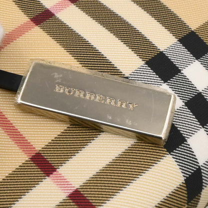 Burberry Beige Black PVC Burberry Check Handbag