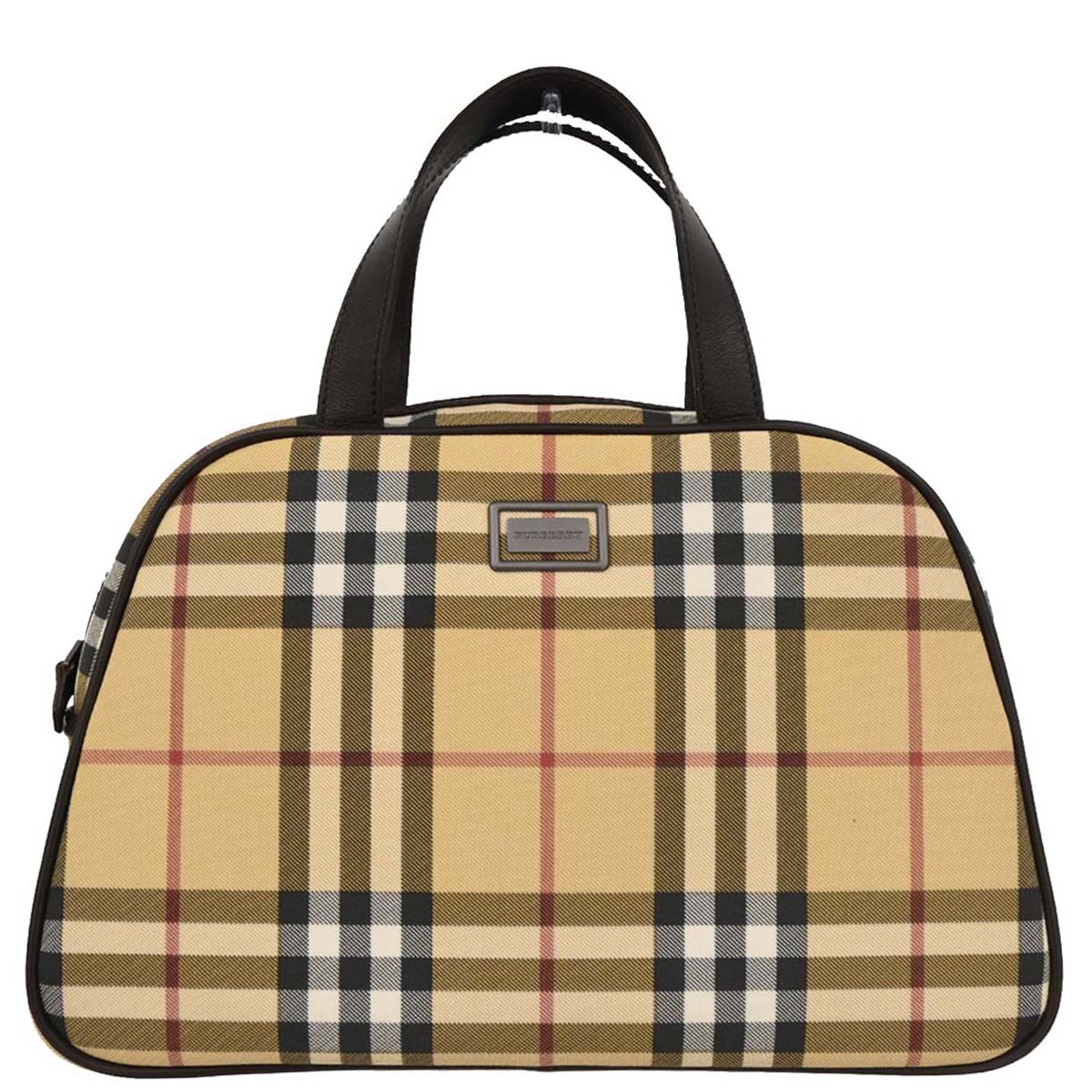 Burberry Beige PVC Burberry Check Handbag
