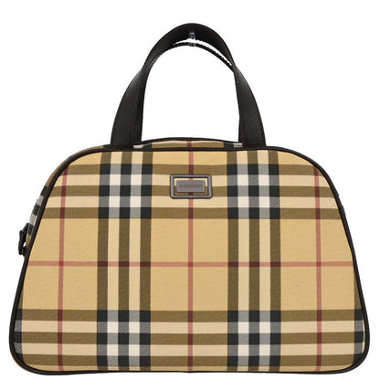 Burberry Beige PVC Burberry Check Handbag
