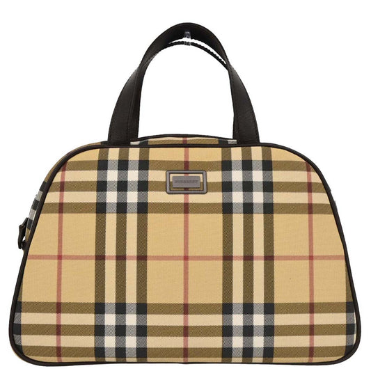 Burberry Beige PVC Burberry Check Handbag