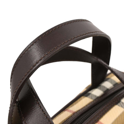 Burberry Beige PVC Burberry Check Handbag