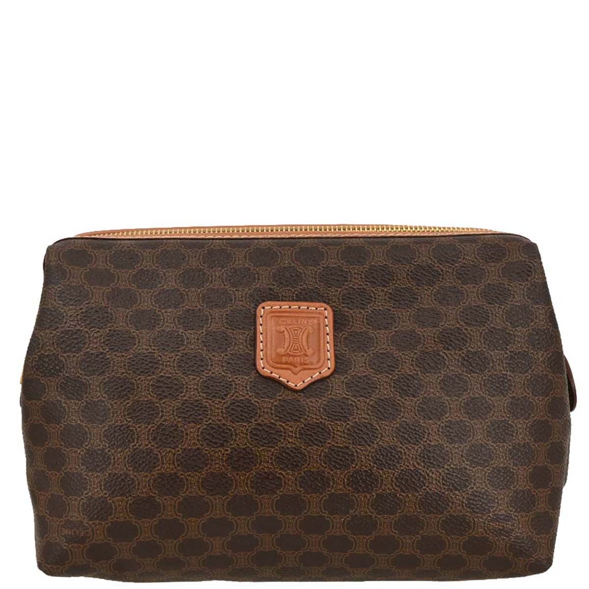 Celine Brown Macadam Clutch Bag