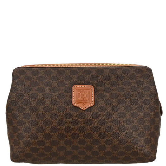 Celine Brown Macadam Clutch Bag