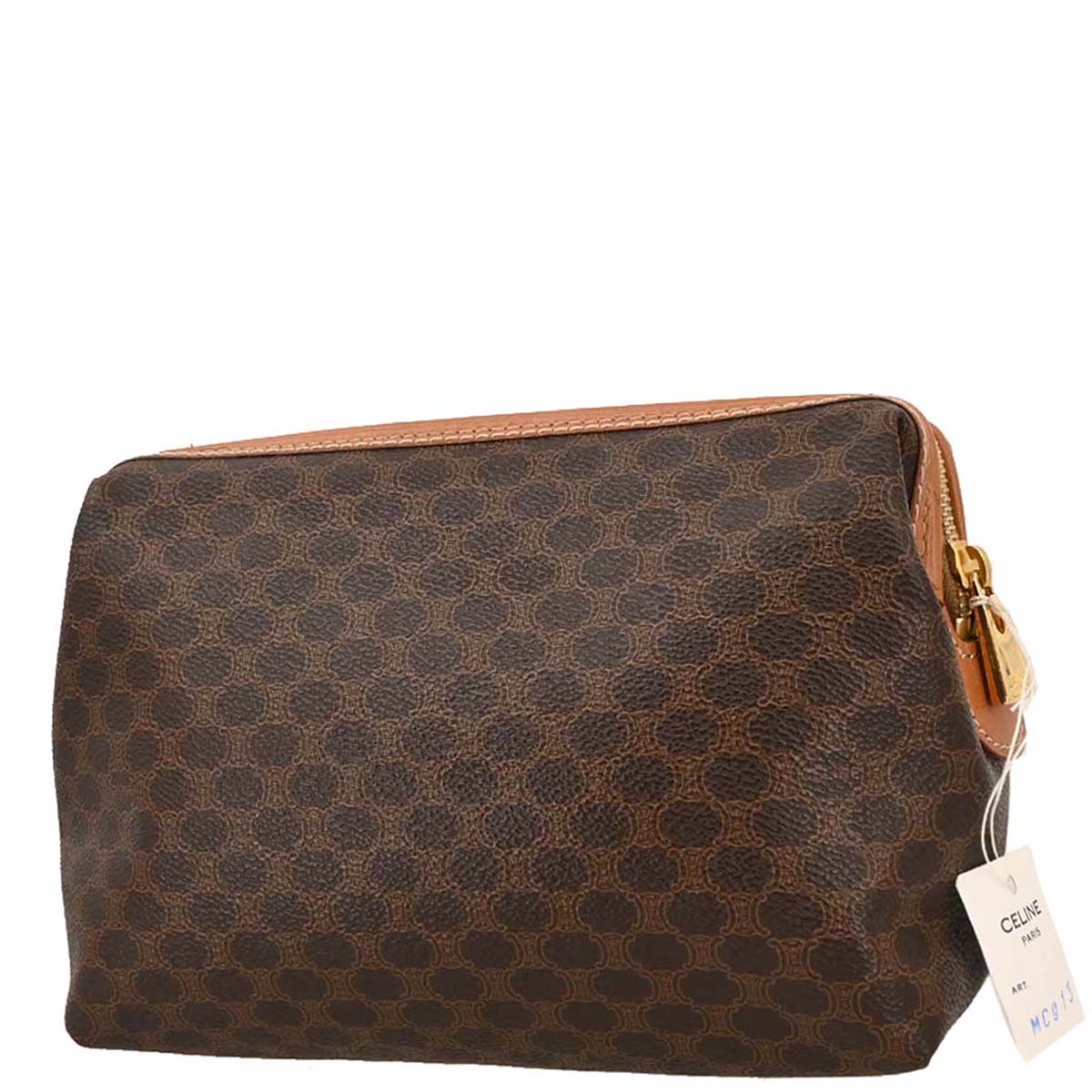 Celine Brown Macadam Clutch Bag