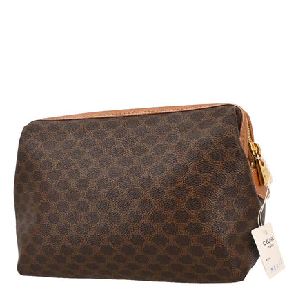 Celine Brown Macadam Clutch Bag