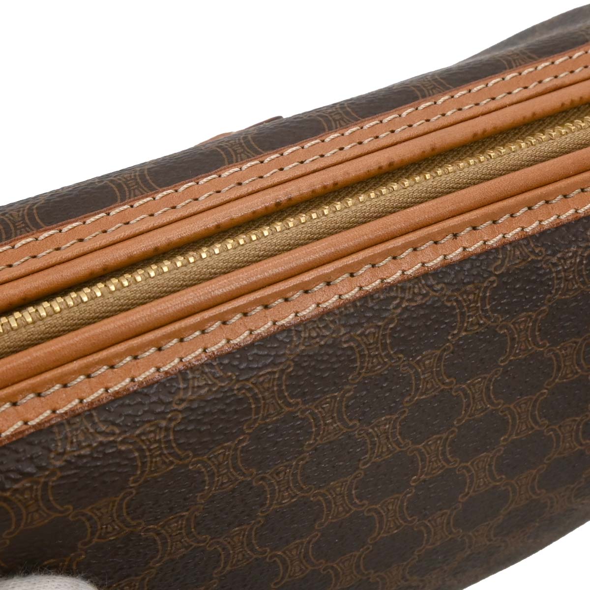 Celine Brown Macadam Clutch Bag