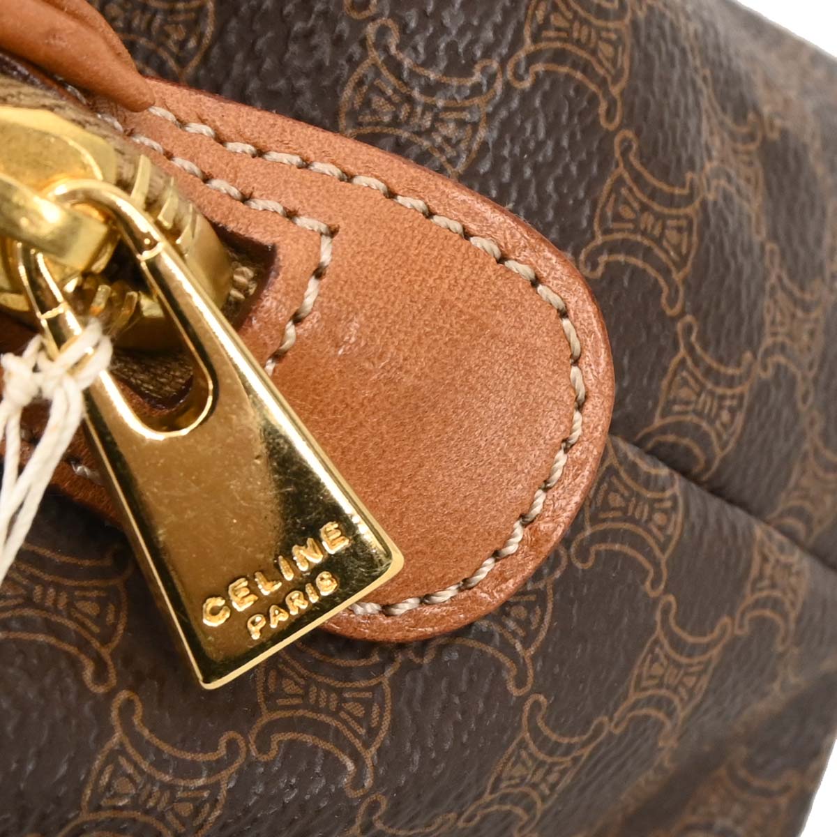 Celine Brown Macadam Clutch Bag