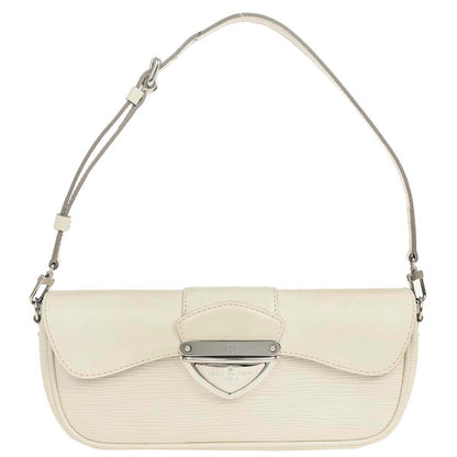 Louis Vuitton White Epi Pochette Montaigne Handbag M5929J