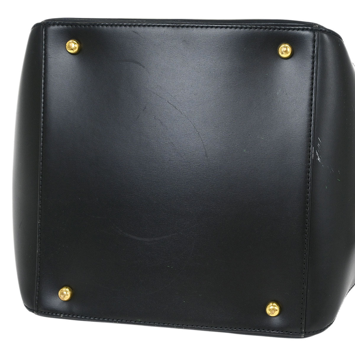 Cartier Black Leather Panthere 2way Shoulder Tote Handbag