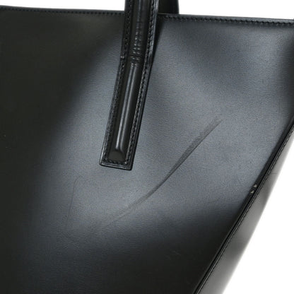 Cartier Black Leather Panthere 2way Shoulder Tote Handbag