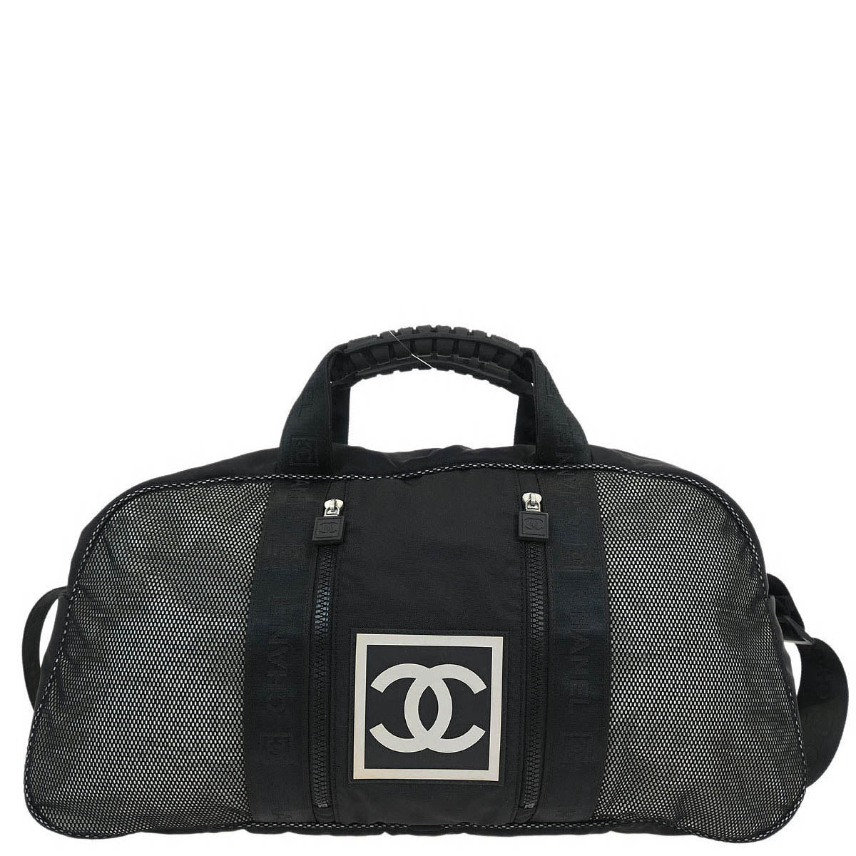Chanel Black Nylon Sport Line Gym Bag