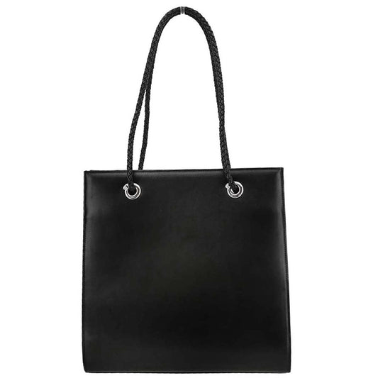 Cartier Black Leather Panthere Tote Handbag