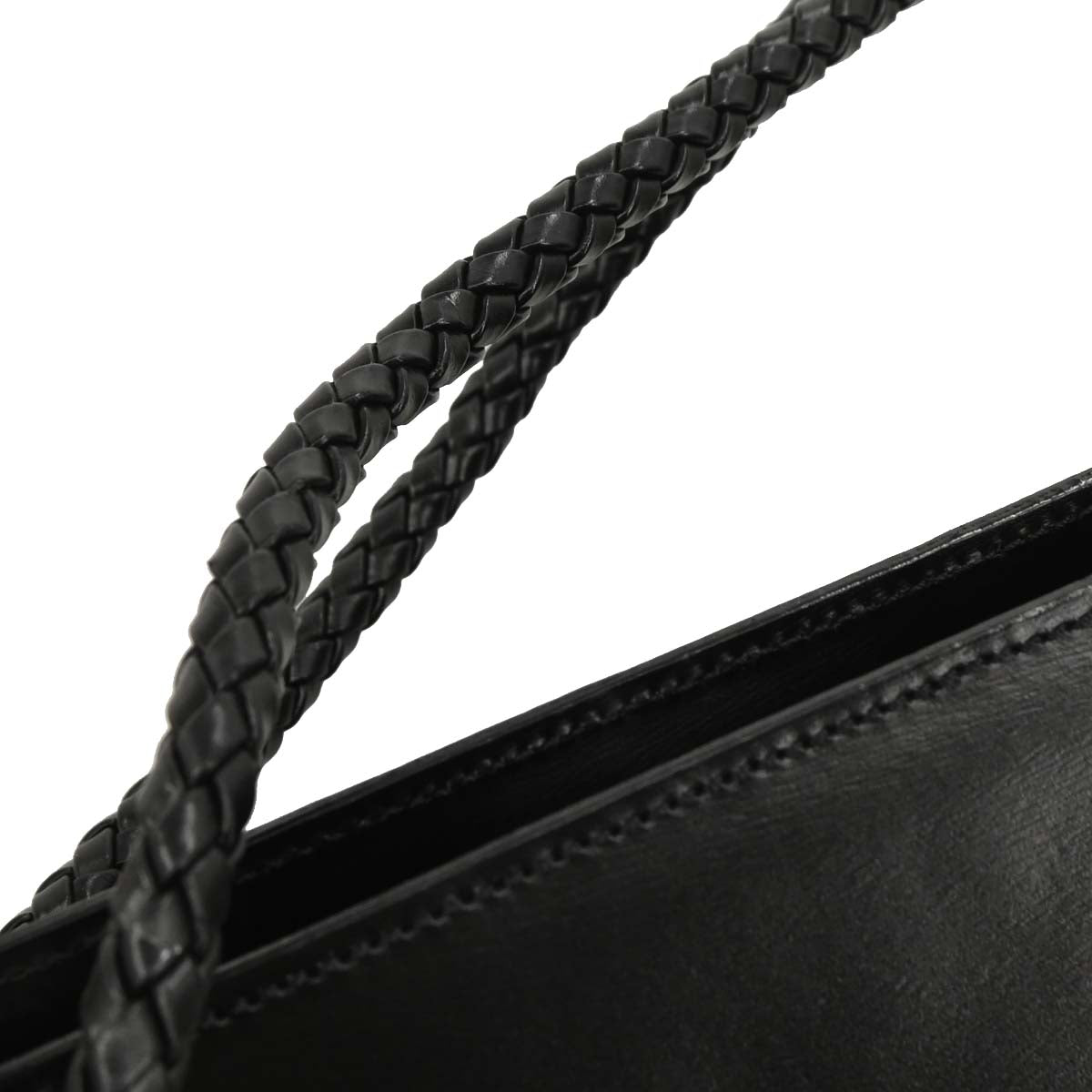 Cartier Black Leather Panthere Tote Handbag