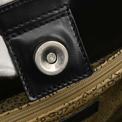 Cartier Black Leather Panthere Tote Handbag