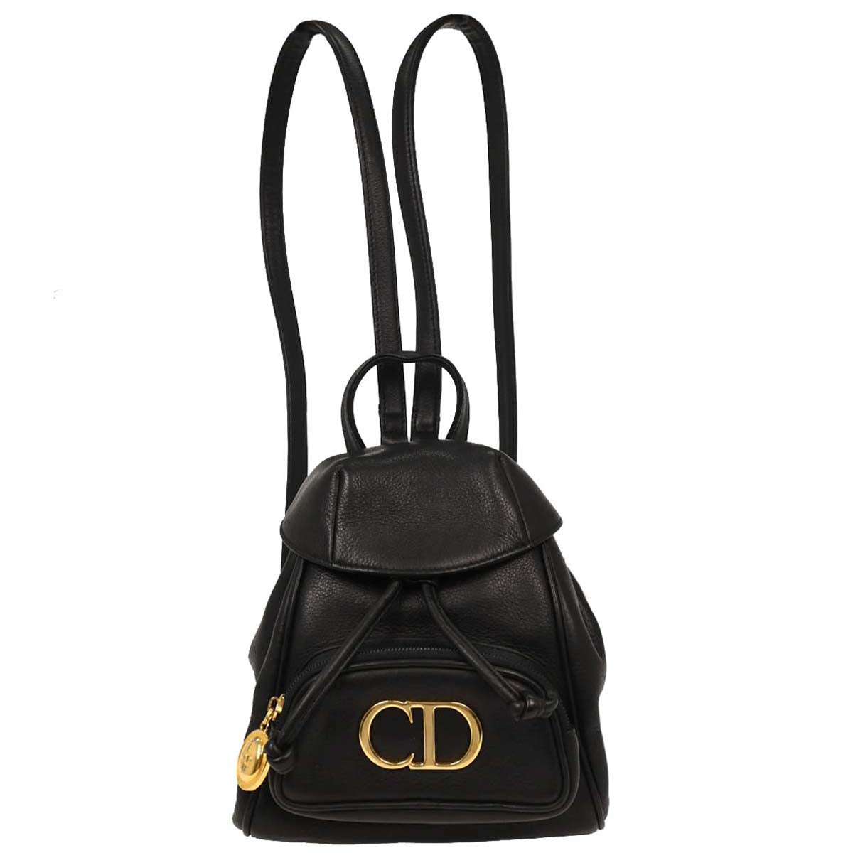 Christian Dior Black Leather Backpack