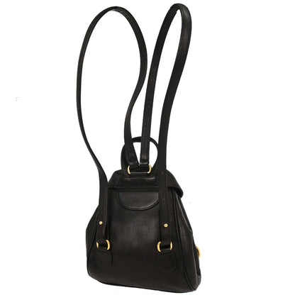 dior black leather backpack Christian Dior Black Leather Backpack