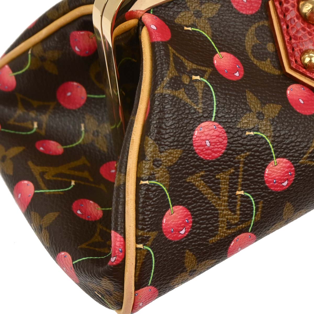 Louis Vuitton * 2005 Cherry Lizard Sac Fermoir GM Handbag M95002