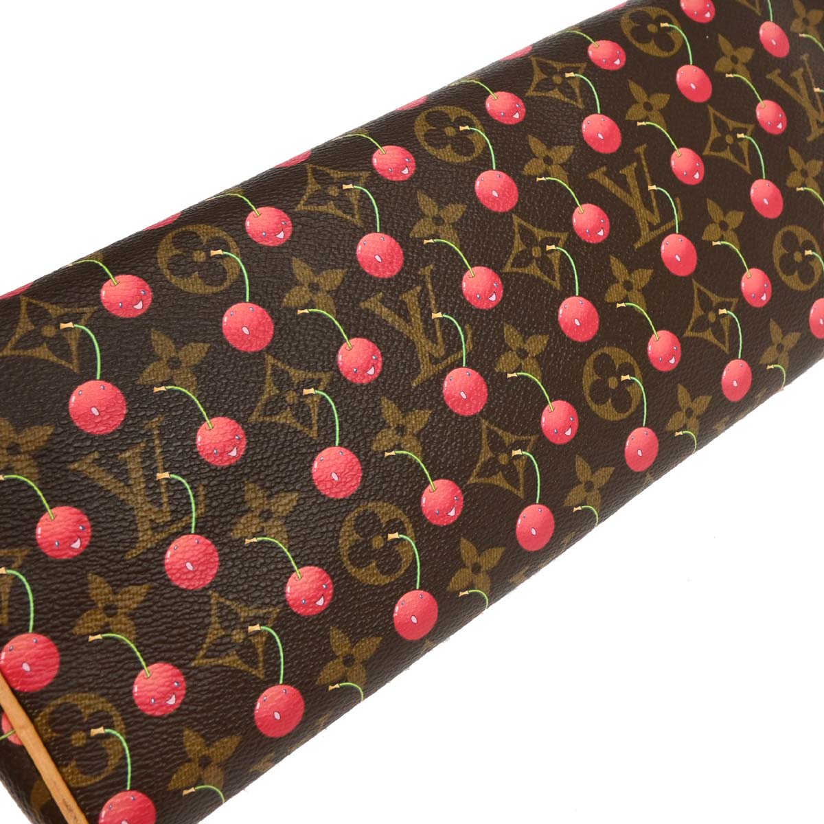 Louis Vuitton * Cherry Lizard Sac Fermoir GM Handbag M95002