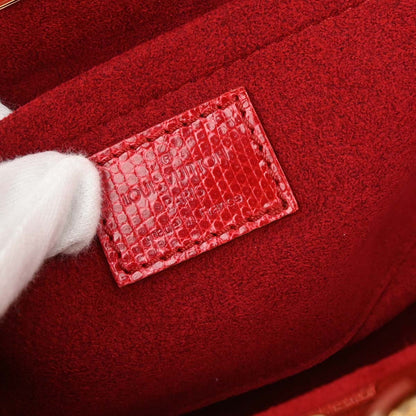 Louis Vuitton * Cherry Lizard Sac Fermoir GM Handbag M95002